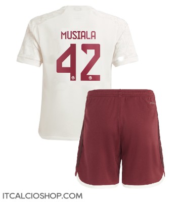 Bayern Munich Jamal Musiala #42 Terza Maglia Bambino 2023-24 Manica Corta (+ Pantaloni corti)
